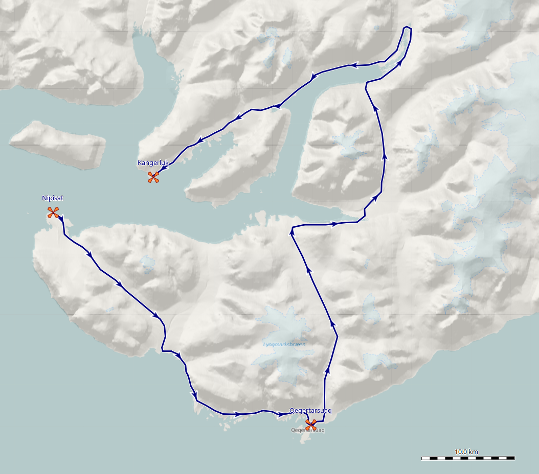 Grönland: Qeqertarsuaq und die Disko-Bucht images/qeqertarsuaq/map.webp